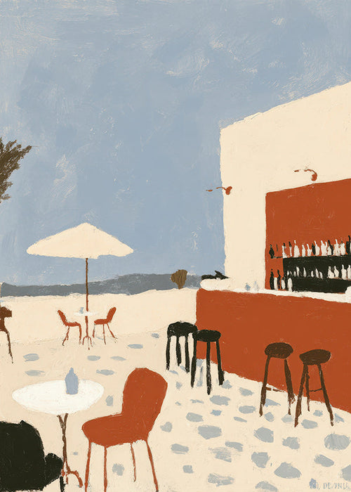 Landskapskonst: minimalisk kustterrass