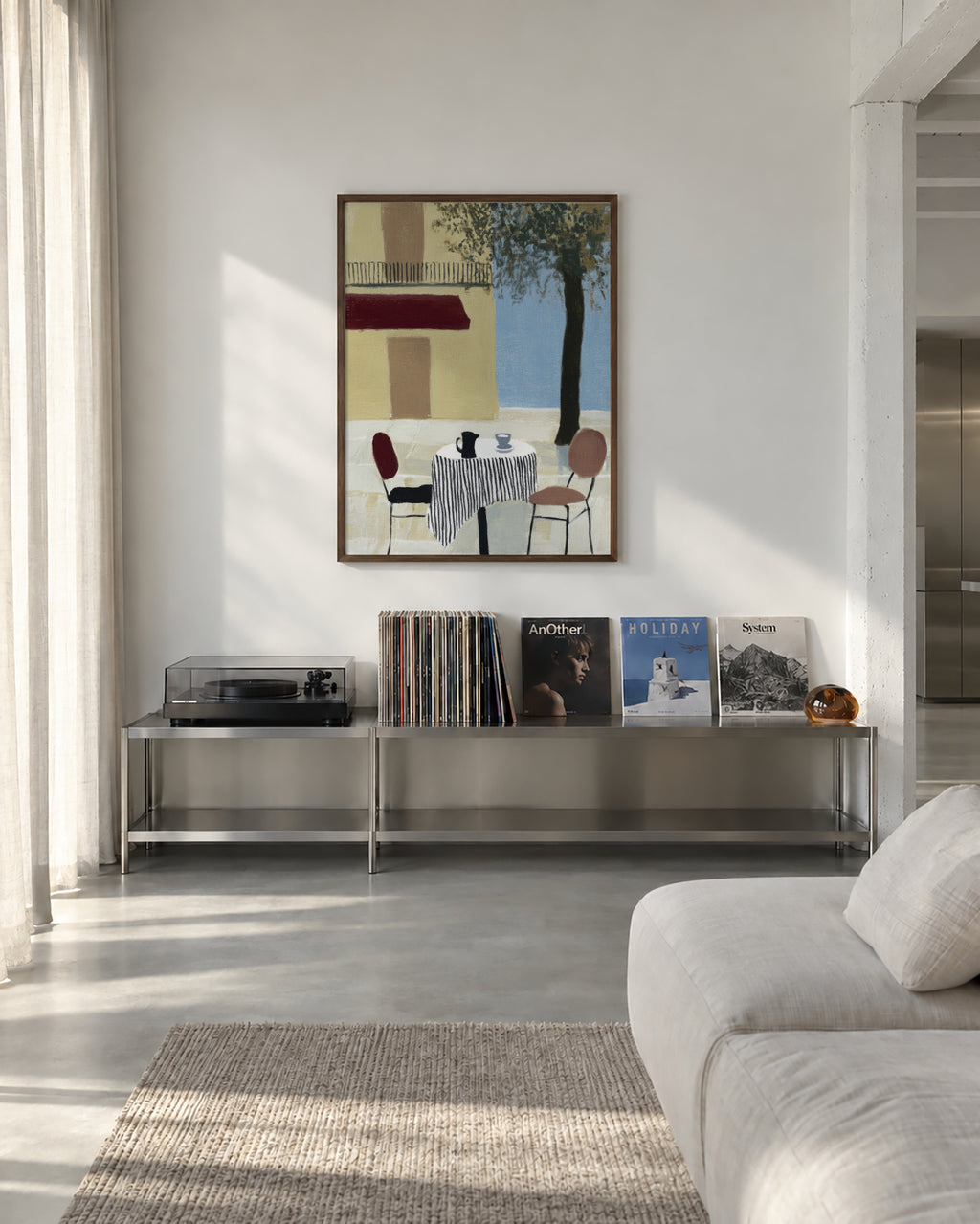 Morning Table - Framed poster in an interior