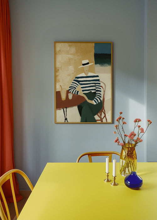 Kökskonst med randig figur vid havet – Product1