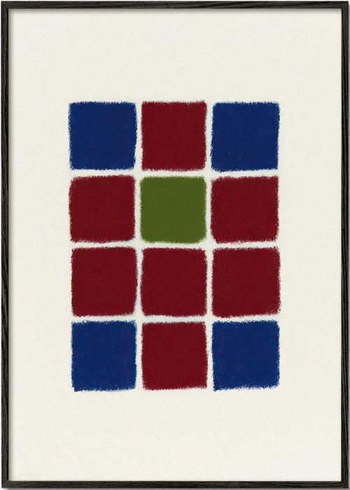 Geometrisk poster rutnät av texturerade rutor – Black Frame