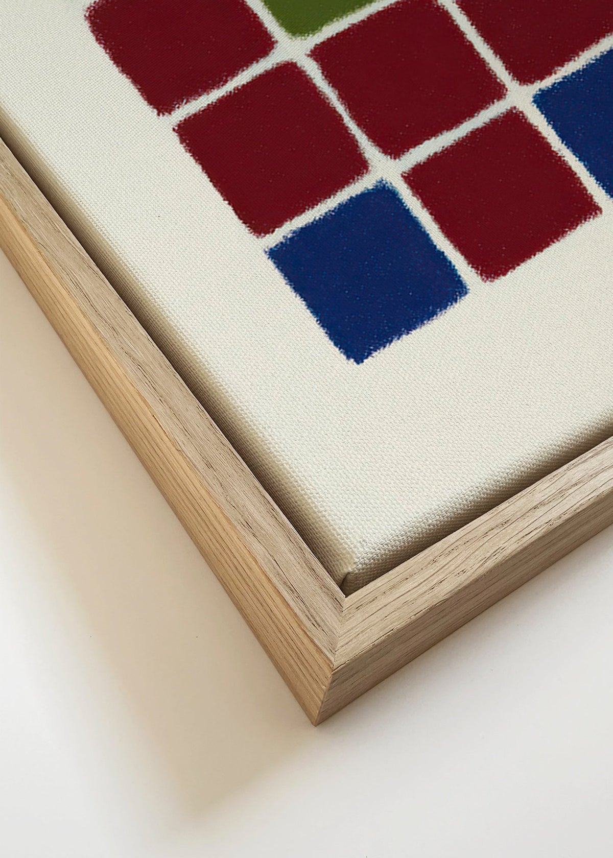 Geometrisk poster rutnät av texturerade rutor – Canvas detail