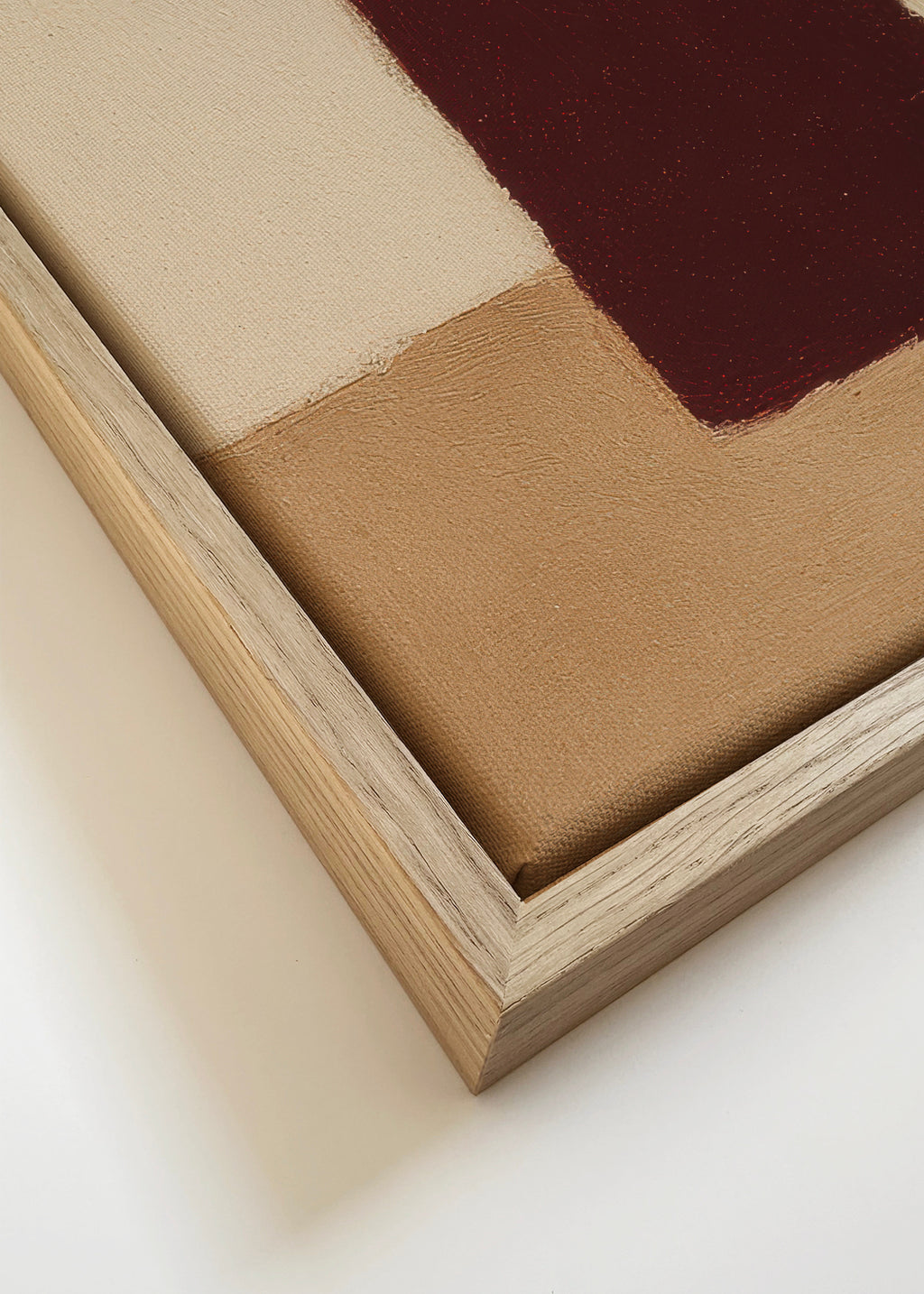 Bottle & Glass - Framed canvas detail