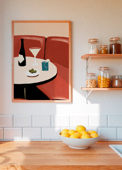Kökskonst illustration av martini med oliver – Product1