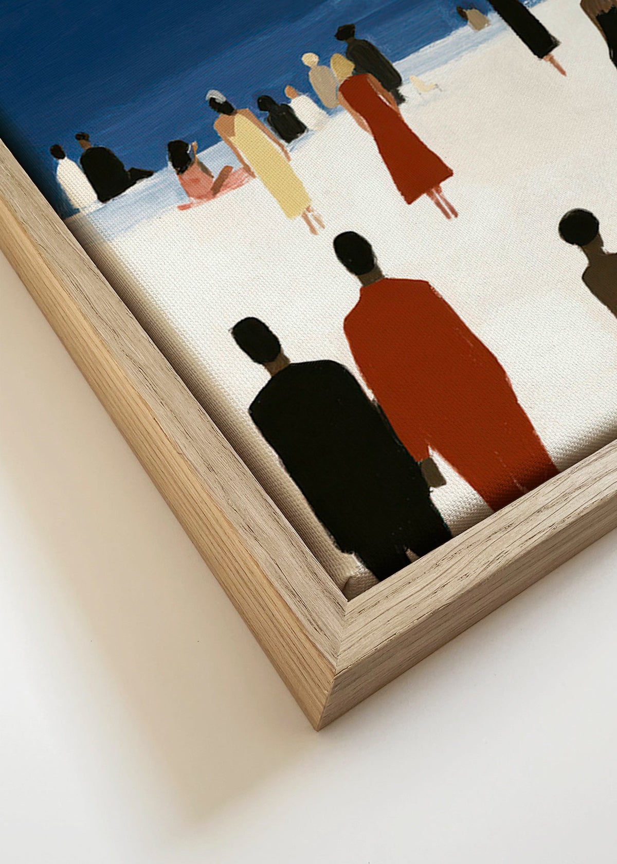 Kustlandskap med figurer – Canvas detail