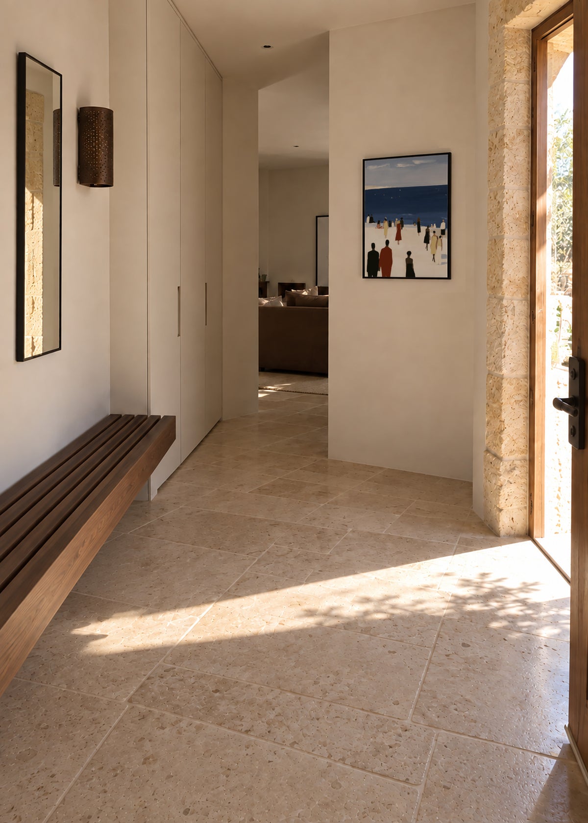 White Shore - Framed poster in an interior