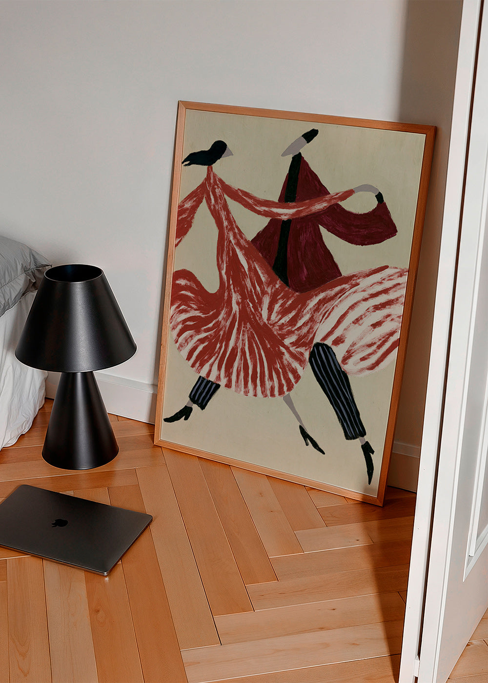 Abstrakt konst med dansande figurer