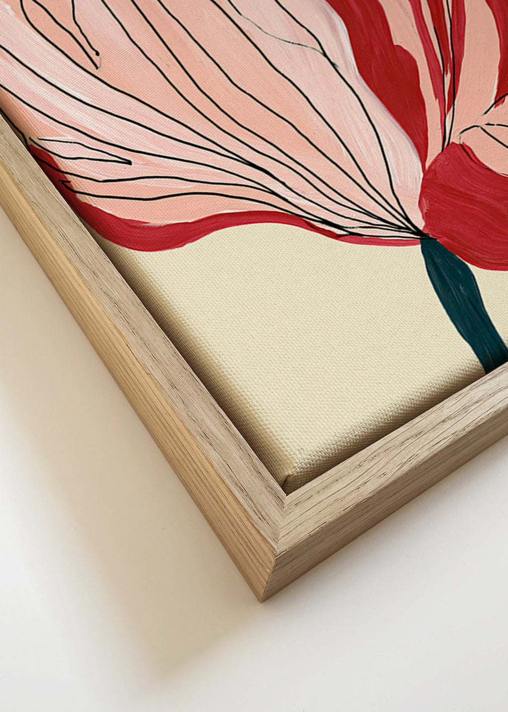 Botanisk poster skarlakansblad – Canvas detail