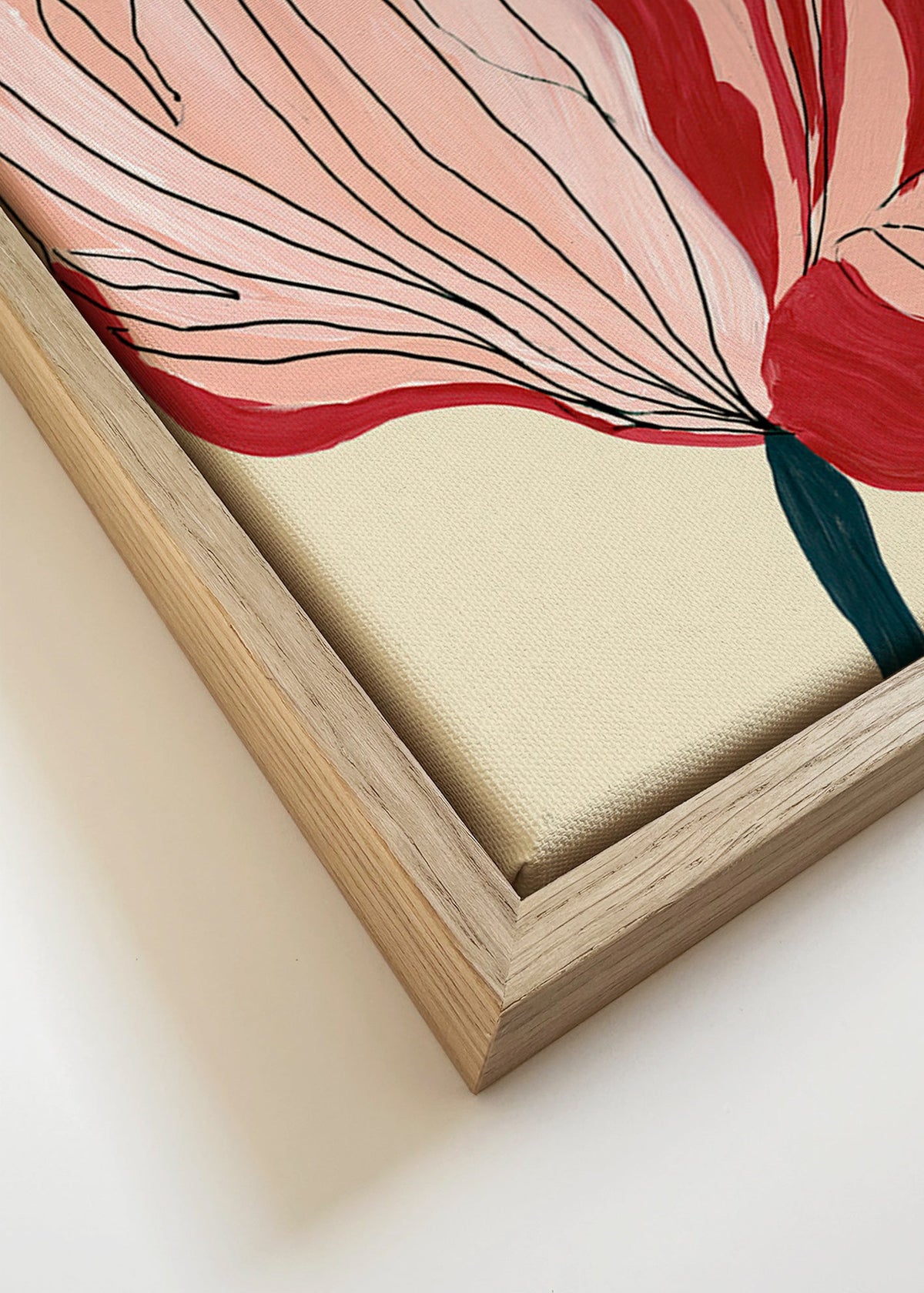 Botanisk poster skarlakansblad – Canvas detail