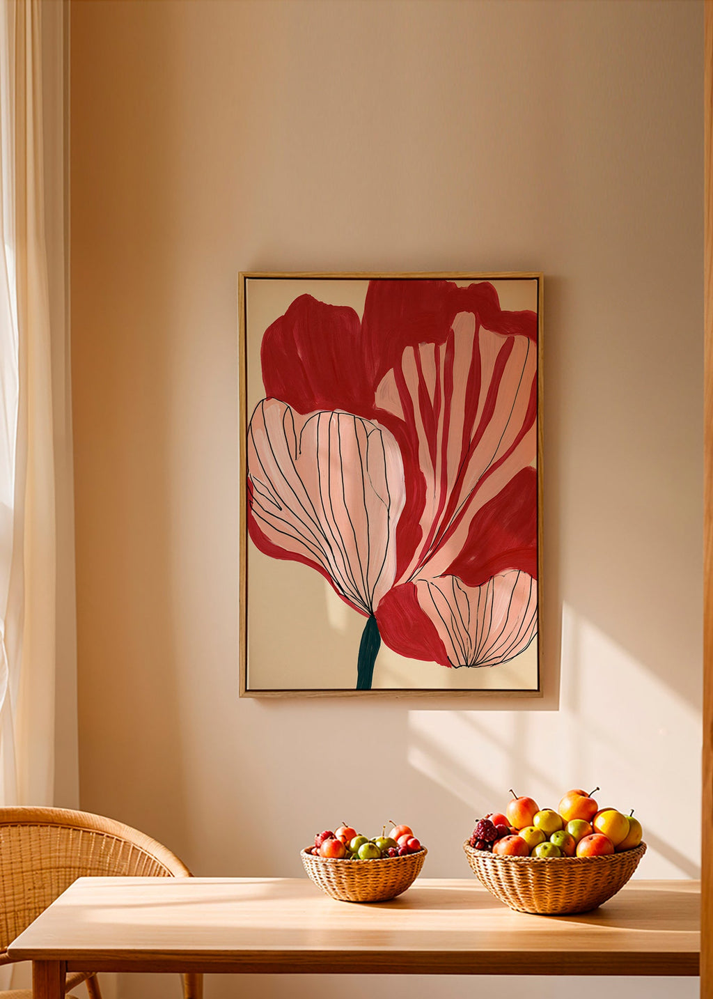 Botanisk poster skarlakansblad – Canvas1