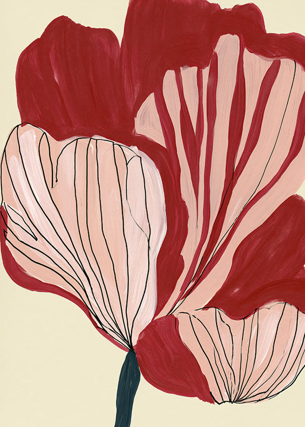 Botanisk poster skarlakansblad
