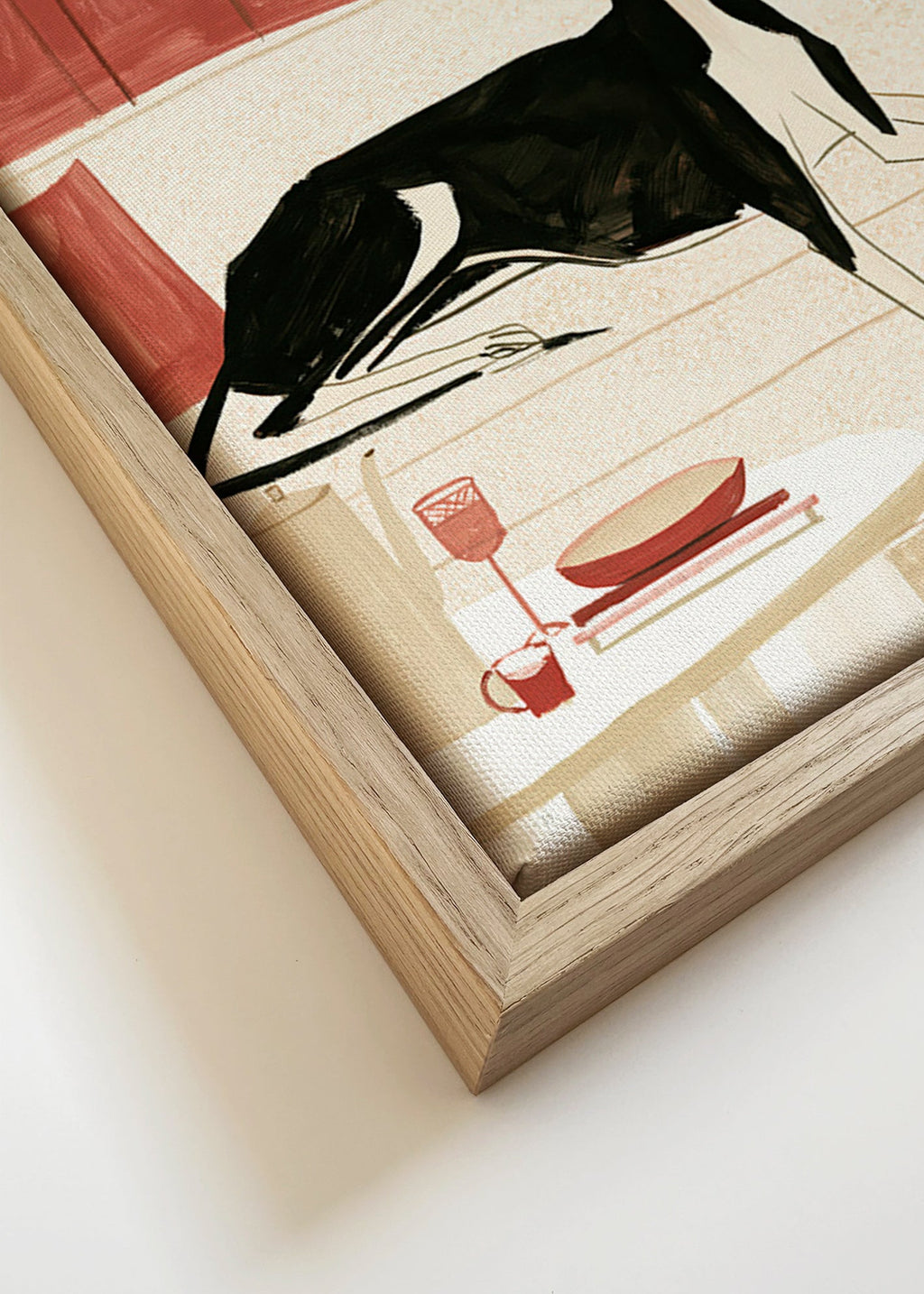Galgo-illustration på soffa