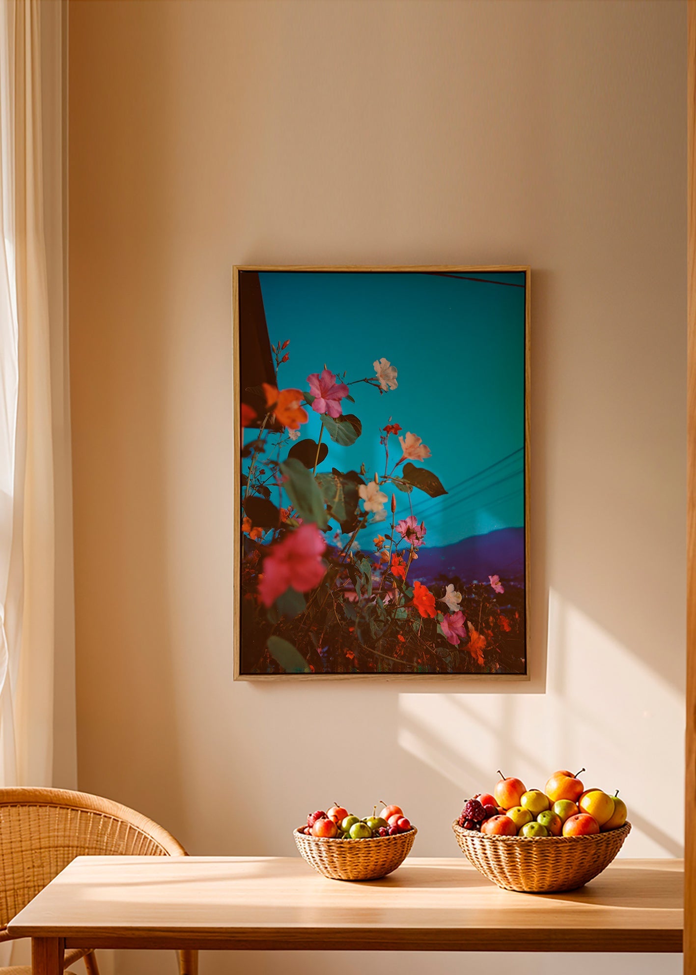 Botanisk poster: bougainvillea i skymning