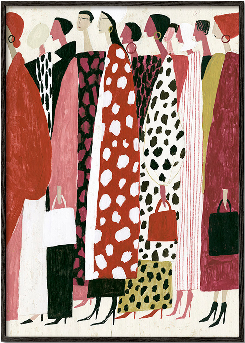 Modeillustration: stiliserad profilparad
