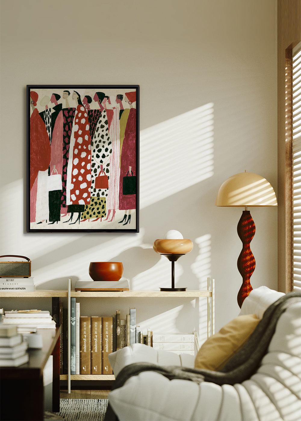 Modeillustration: stiliserad profilparad