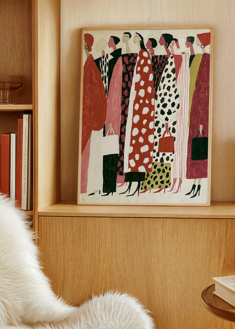Modeillustration: stiliserad profilparad