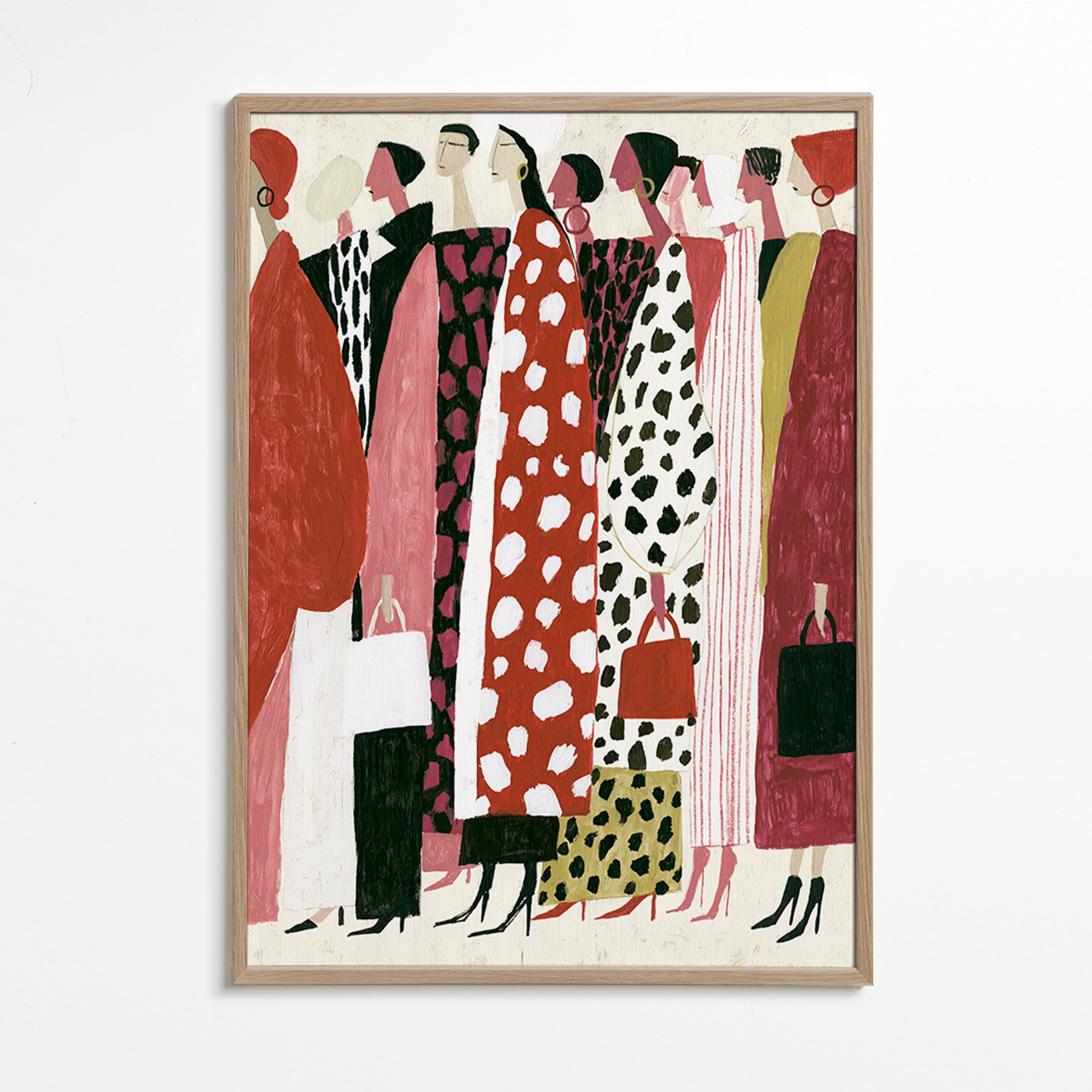 Modeillustration: stiliserad profilparad