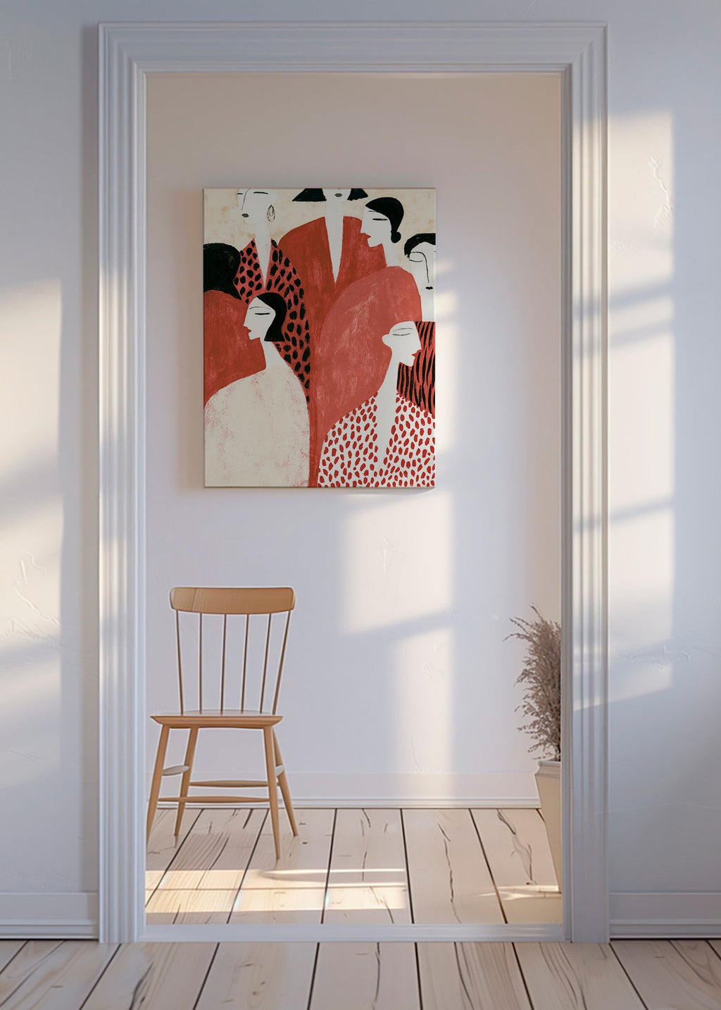 Illustration av terrakottafigurer med mönster