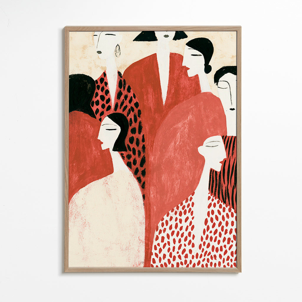 Illustration av terrakottafigurer med mönster