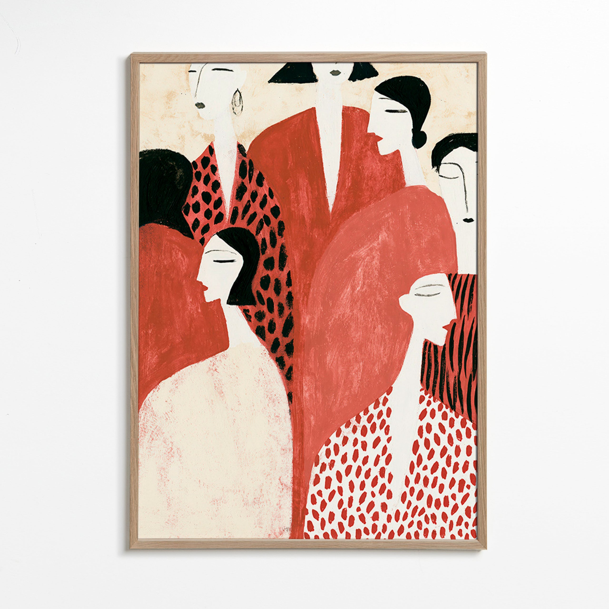 Illustration av terrakottafigurer med mönster