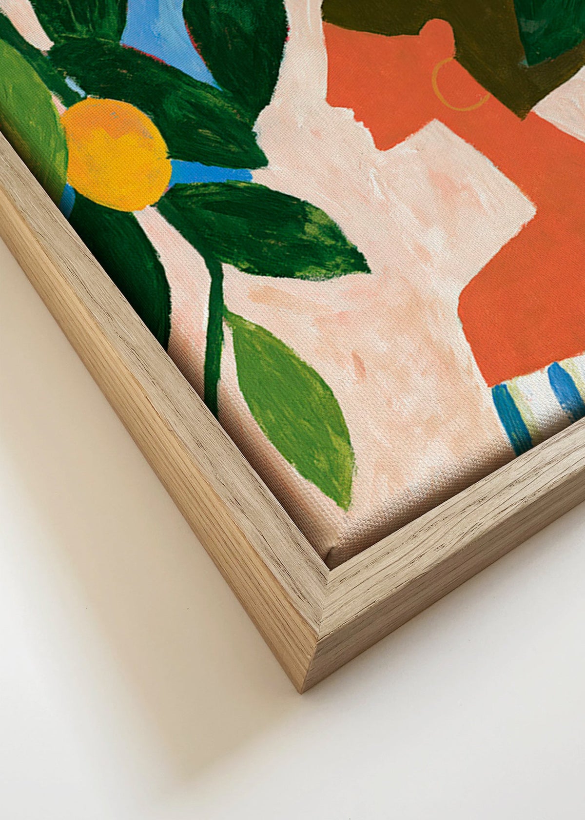 Botanisk poster: profil bland citronträd