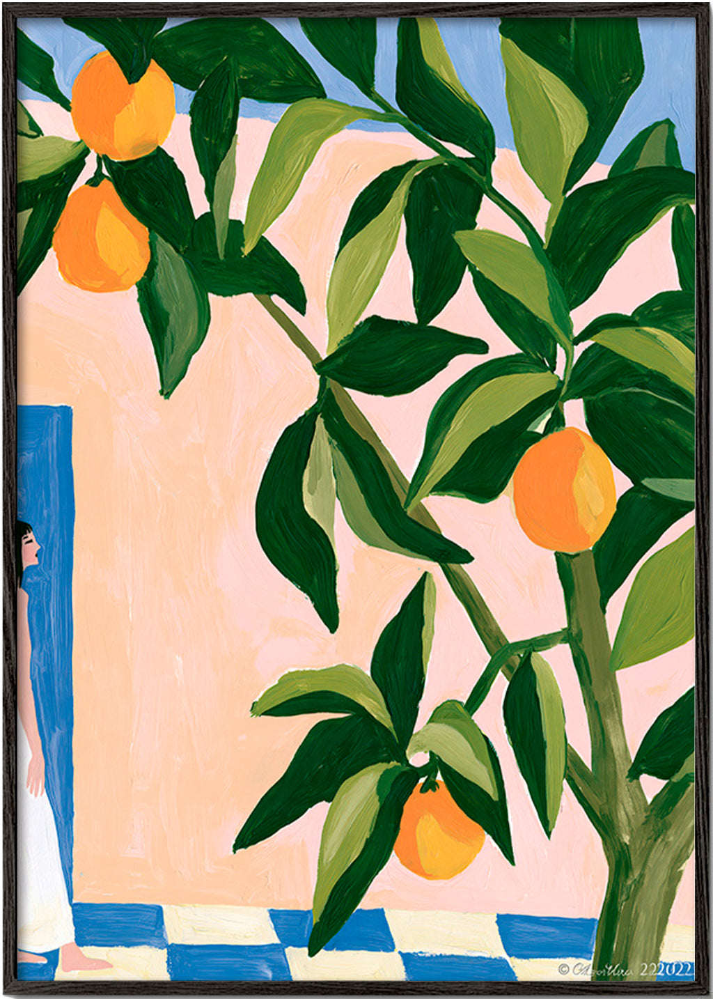 Kökskonst Amalfi citroner målade