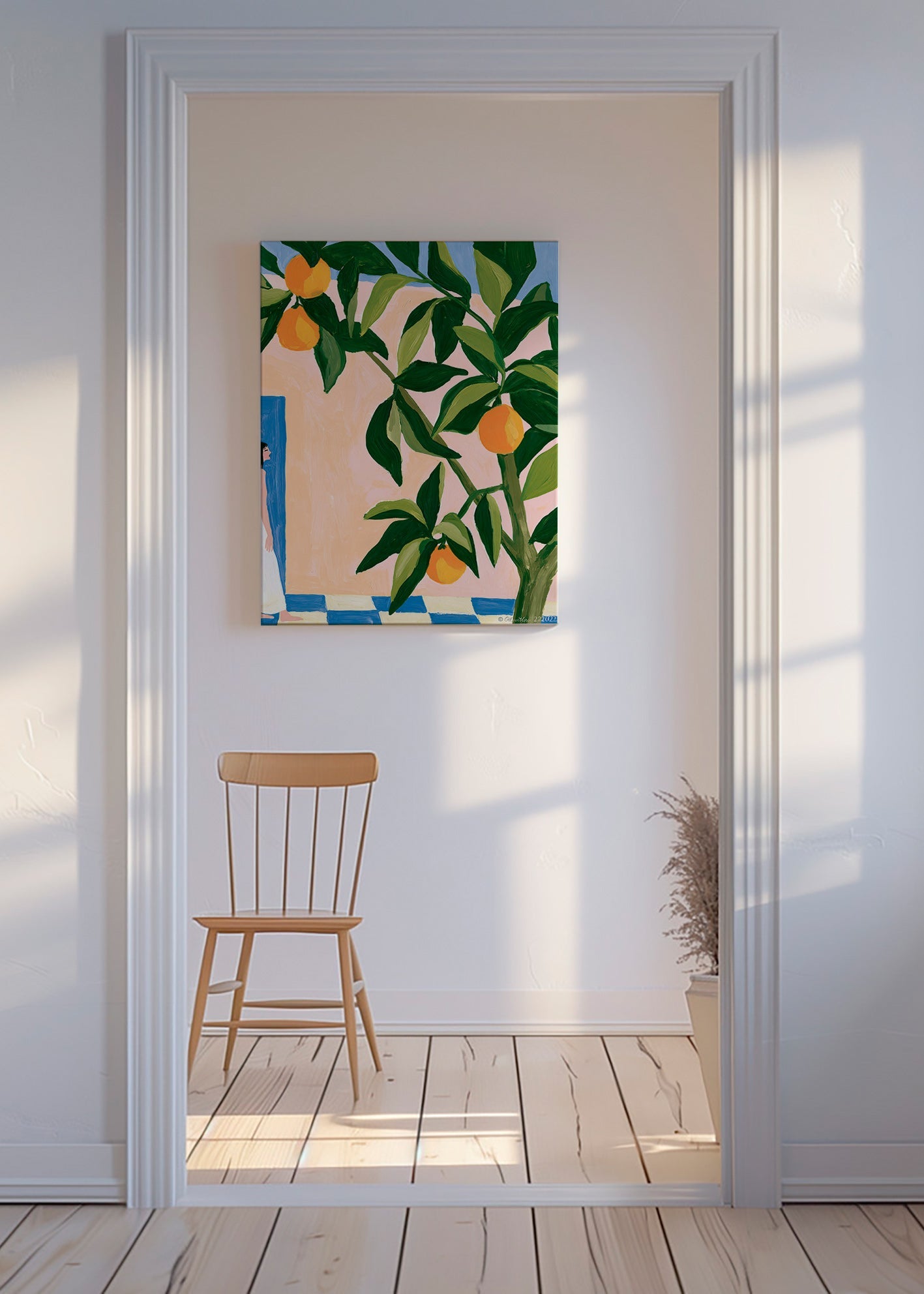 Kökskonst Amalfi citroner målade