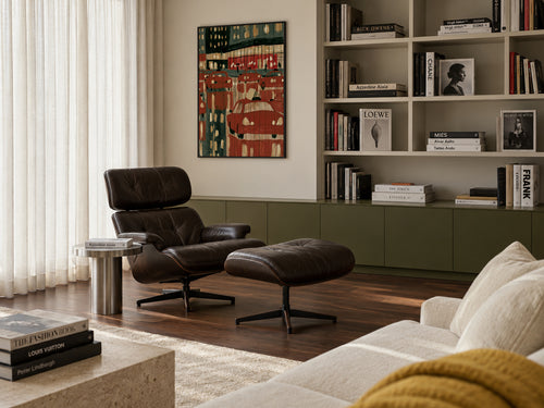City Reflections - Framed poster in an interior