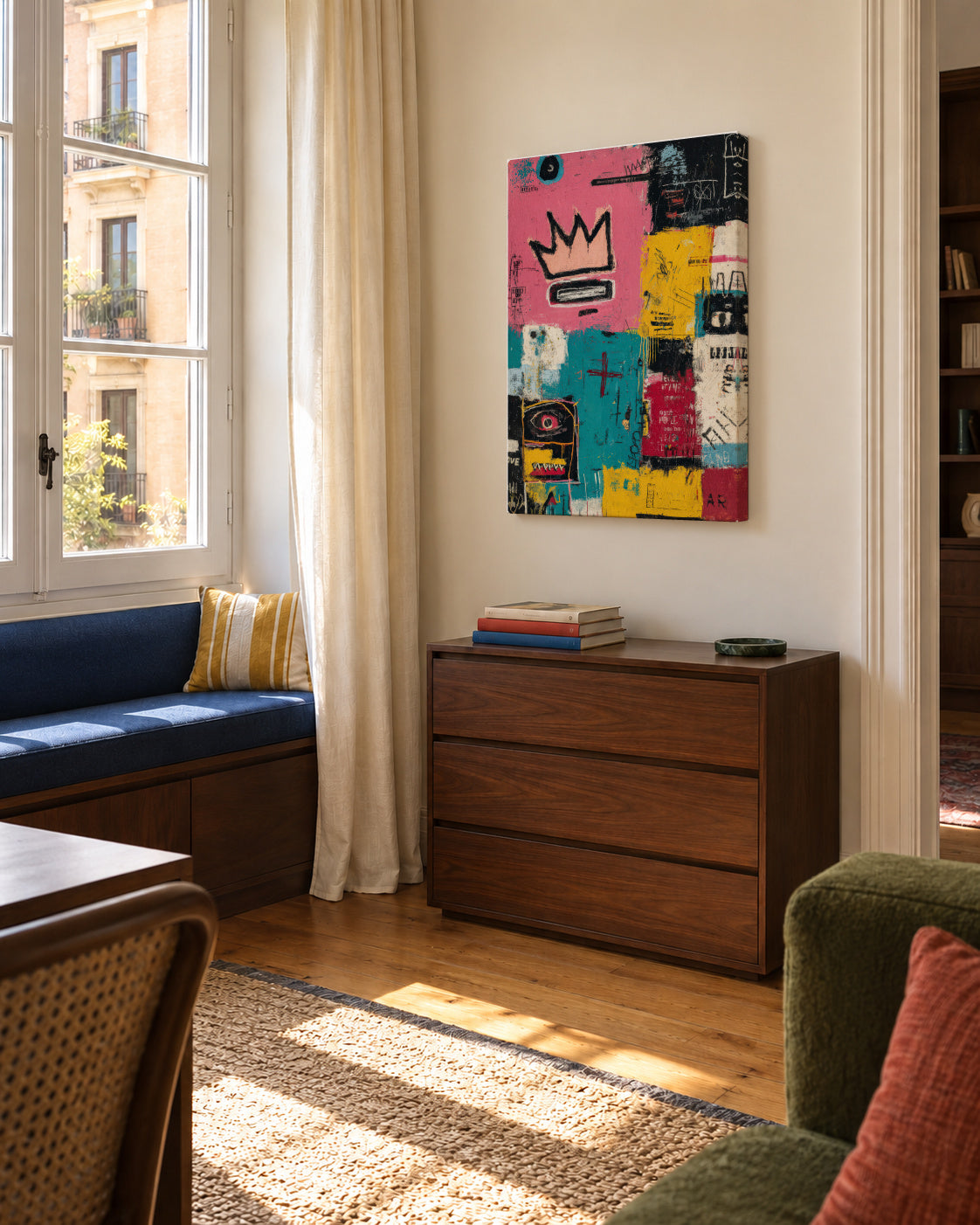 Crown District - Unframed canvas in an interior