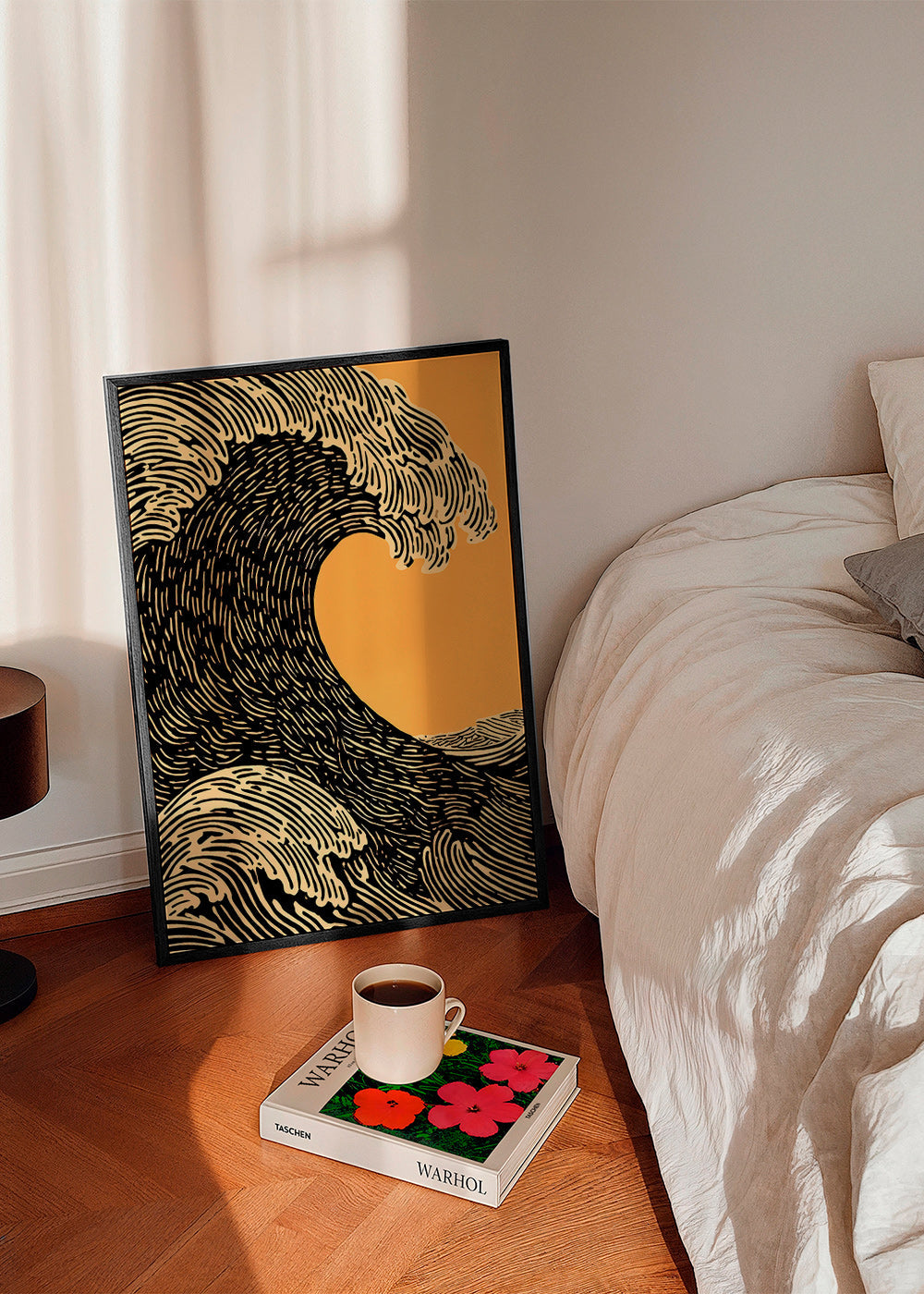 Illustration svart våg grafisk