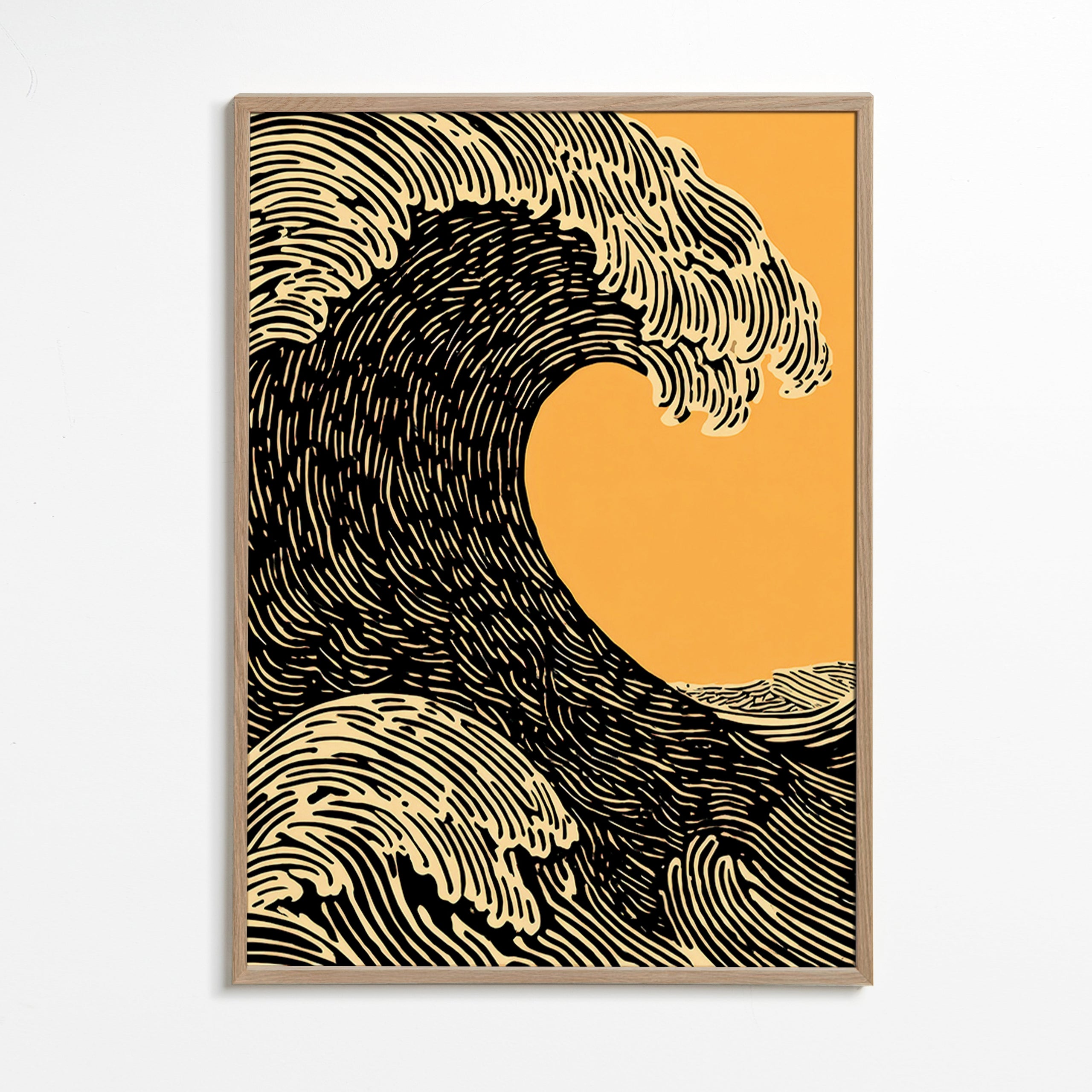 Illustration svart våg grafisk