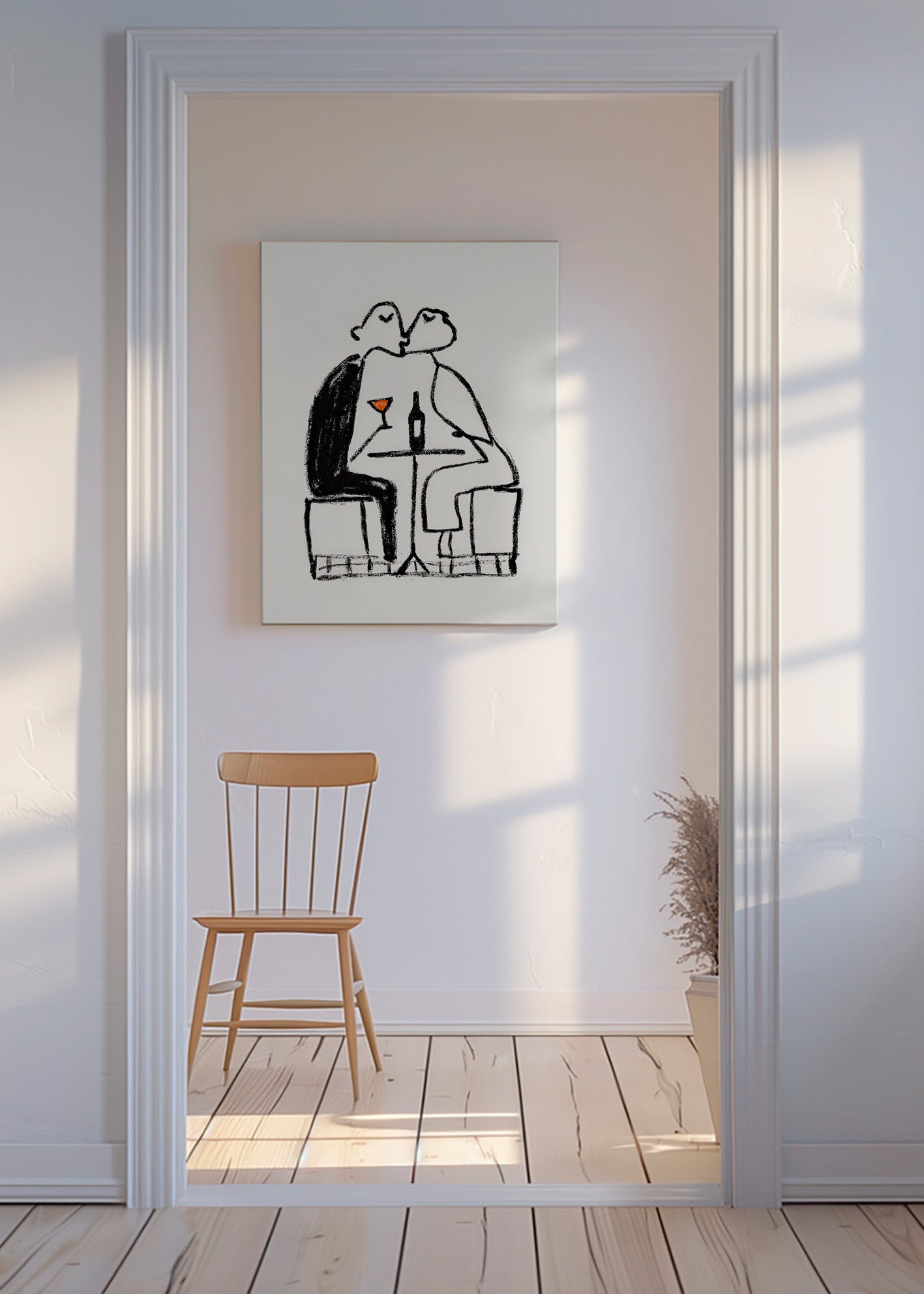 Kökskonst: par med vin