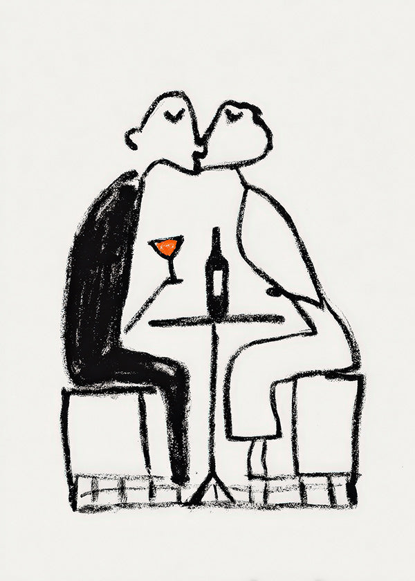 Kökskonst: par med vin