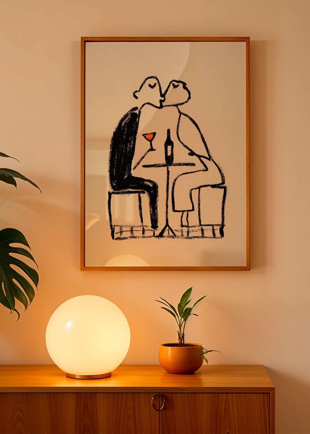 Kökskonst: par med vin