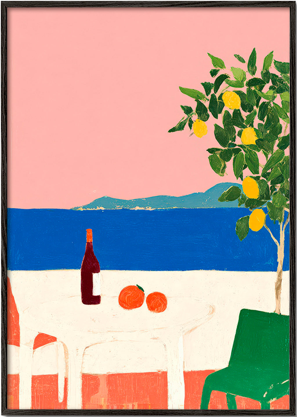 Kökskonst Rosa riviera med citronträd