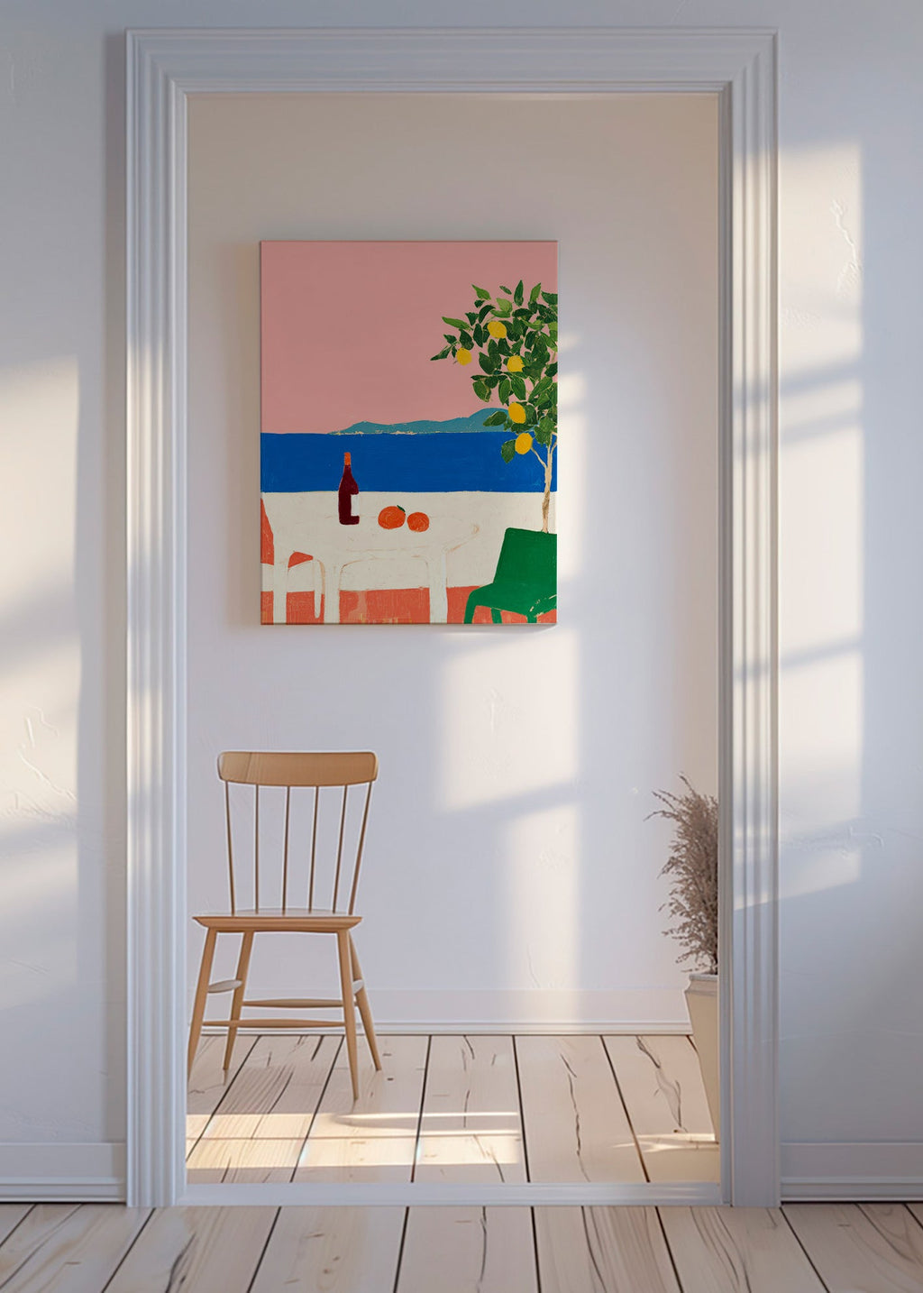 Kökskonst Rosa riviera med citronträd