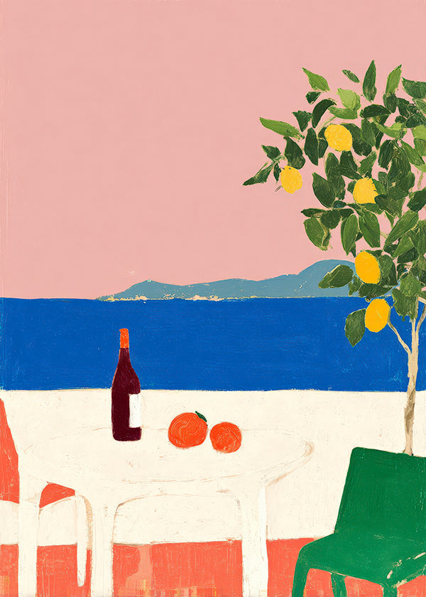 Kökskonst Rosa riviera med citronträd