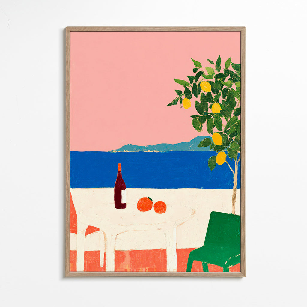 Kökskonst Rosa riviera med citronträd