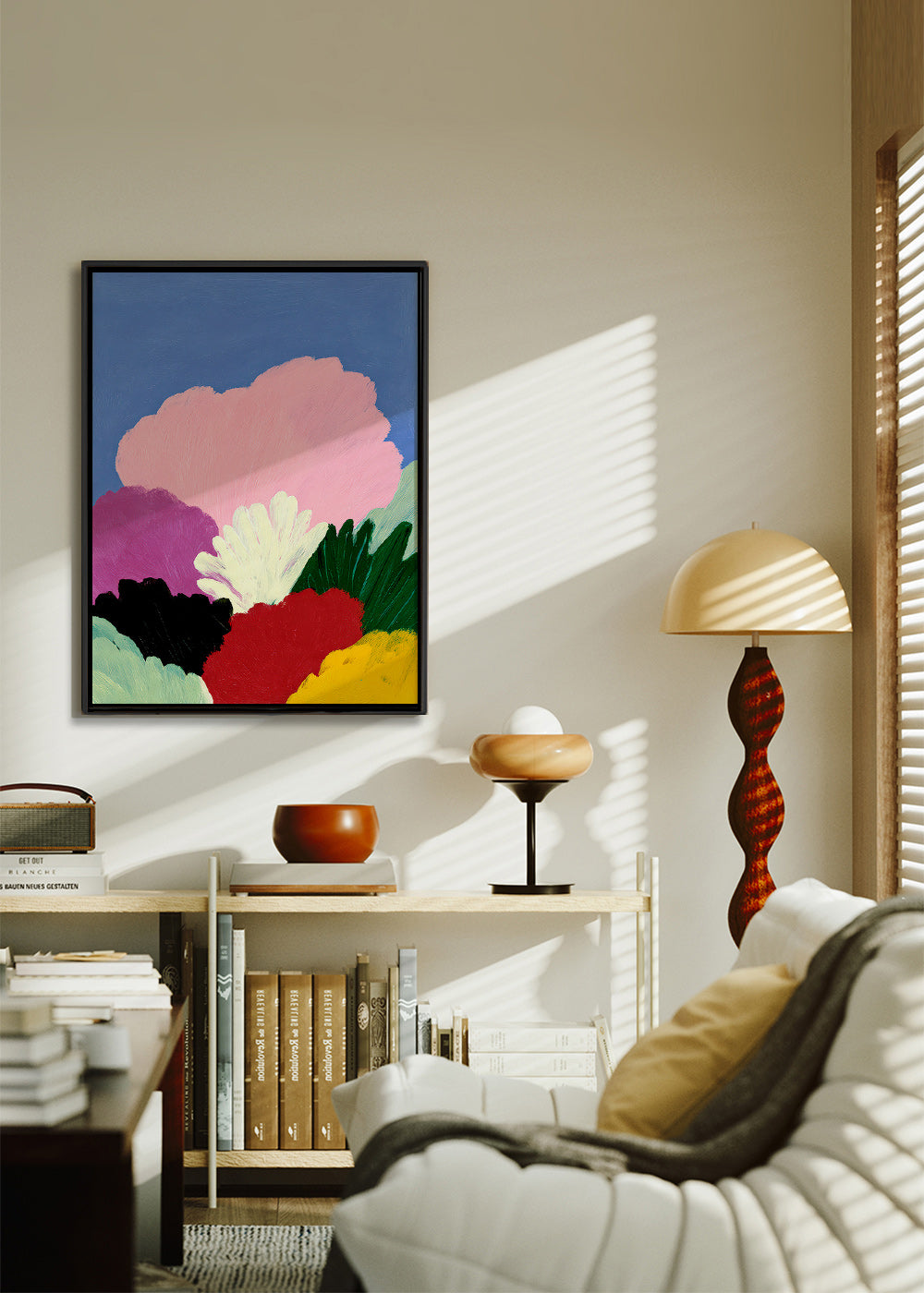 Botanisk poster Bloomscape med abstrakta blommor