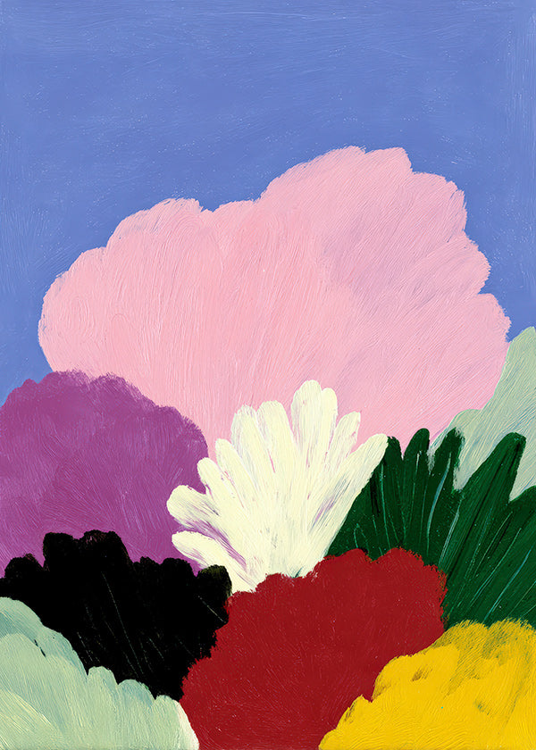 Botanisk poster Bloomscape med abstrakta blommor