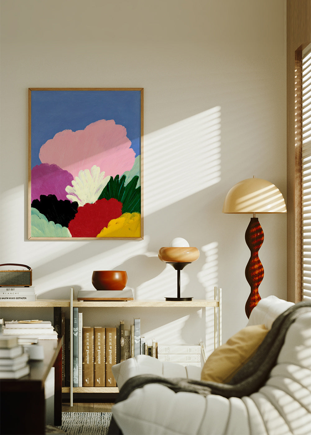 Botanisk poster Bloomscape med abstrakta blommor