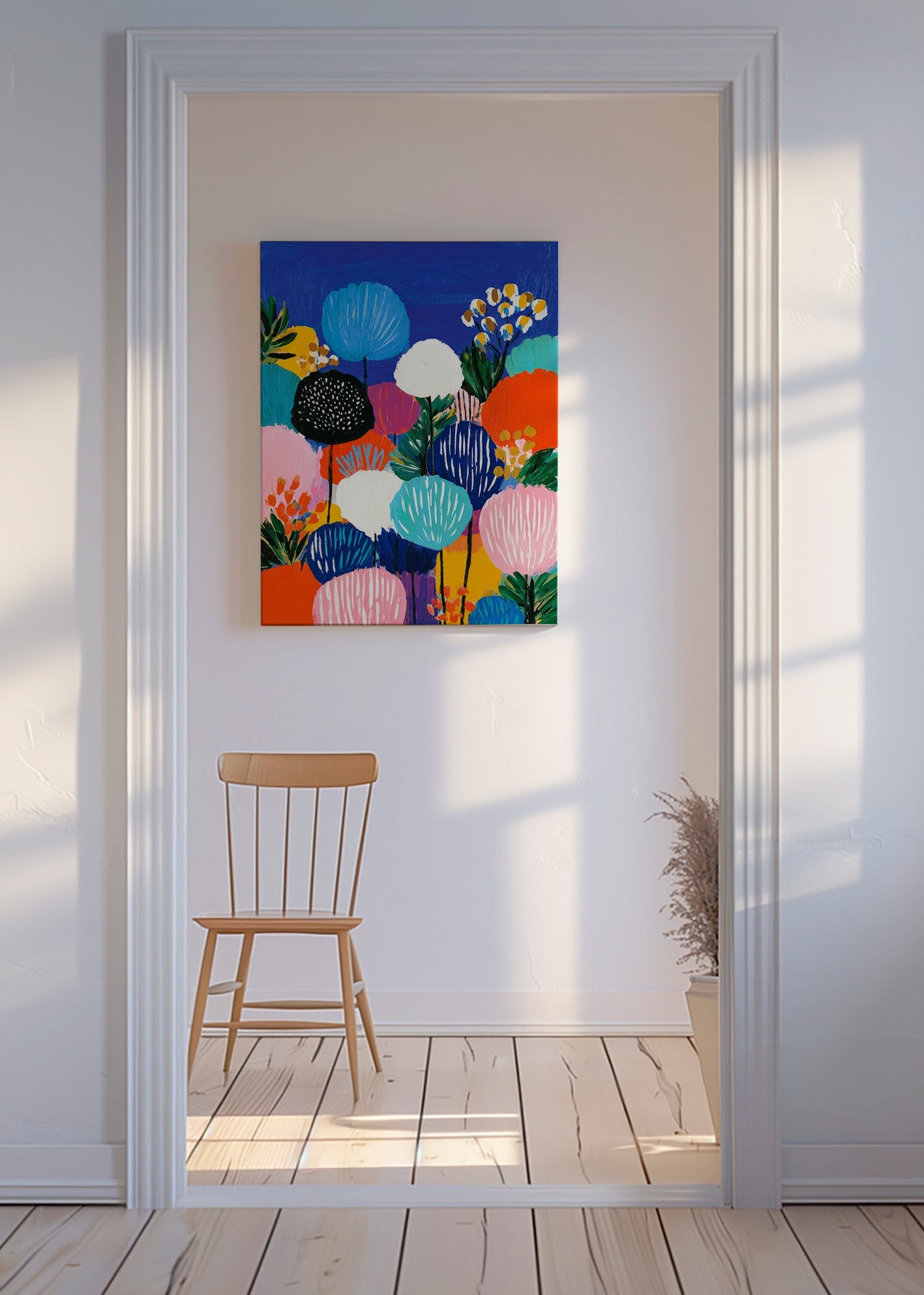 Botanisk poster färgstarkt bukett