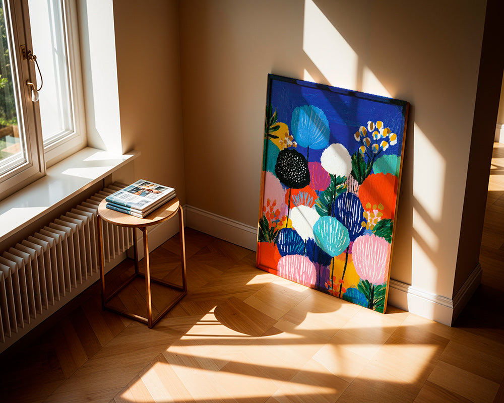 Botanisk poster färgstarkt bukett