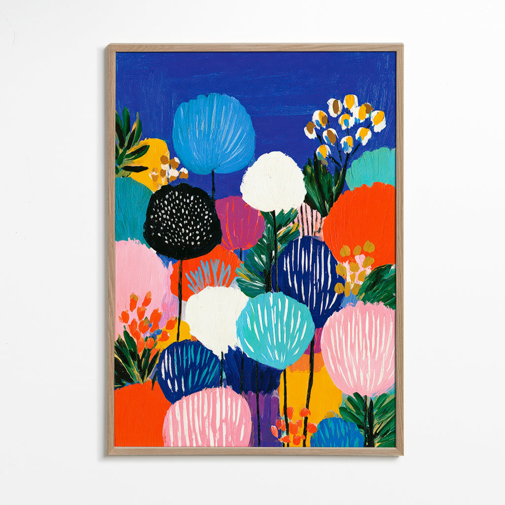 Botanisk poster färgstarkt bukett