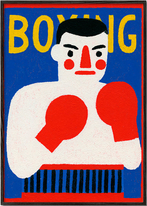 Sportkonst: illustrerad boxare