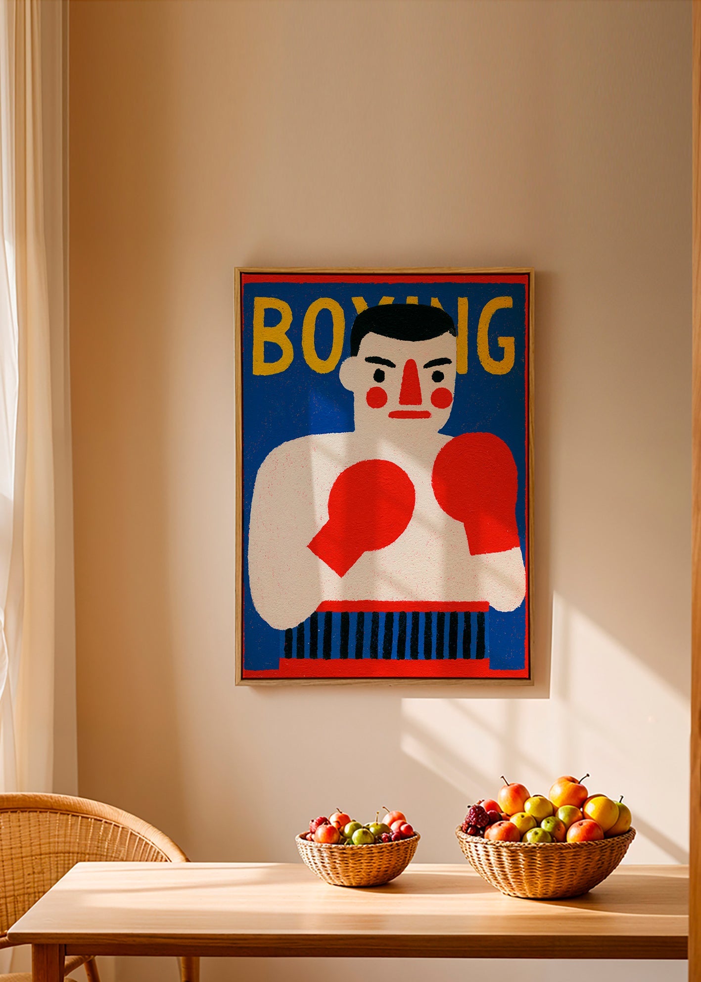 Sportkonst: illustrerad boxare