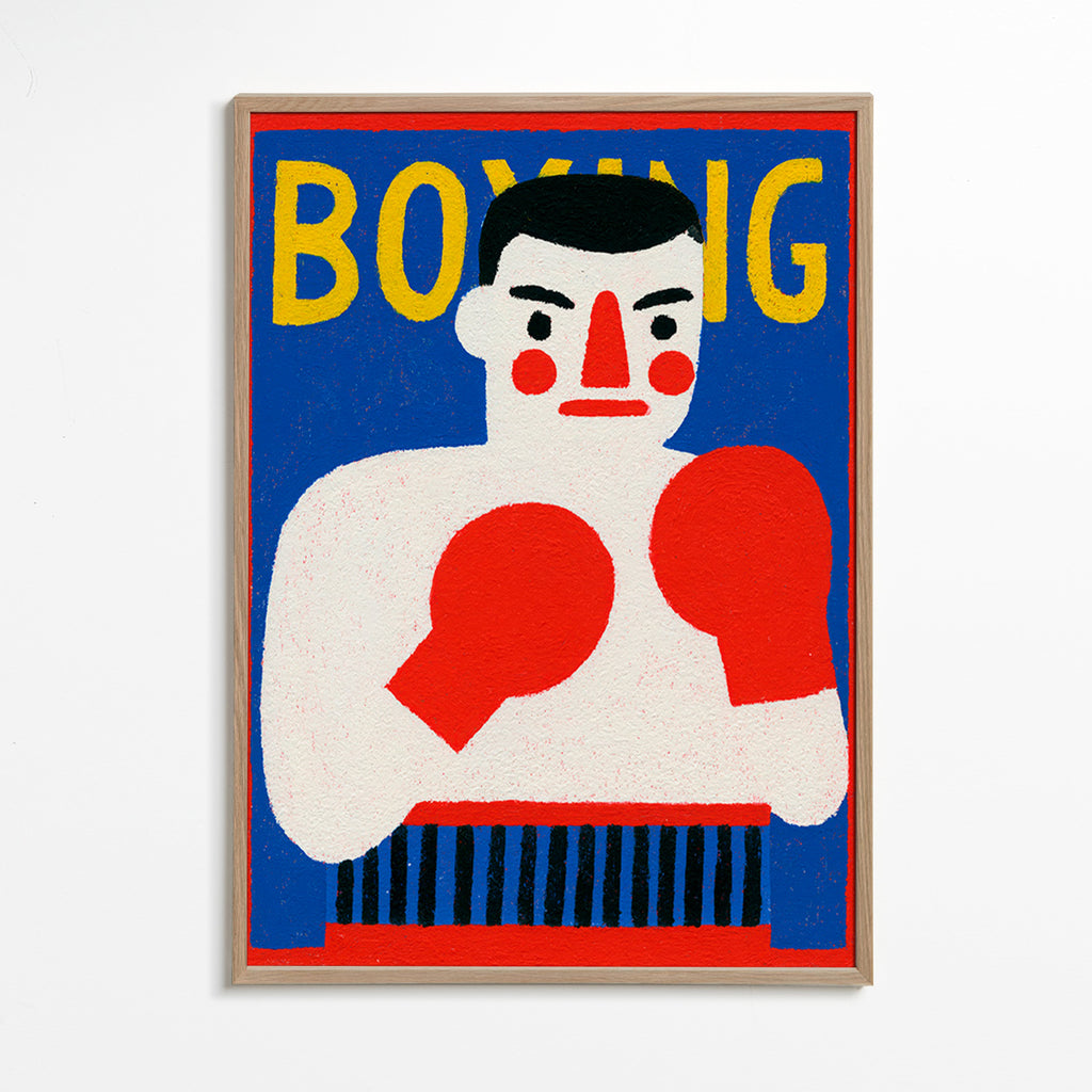 Sportkonst: illustrerad boxare