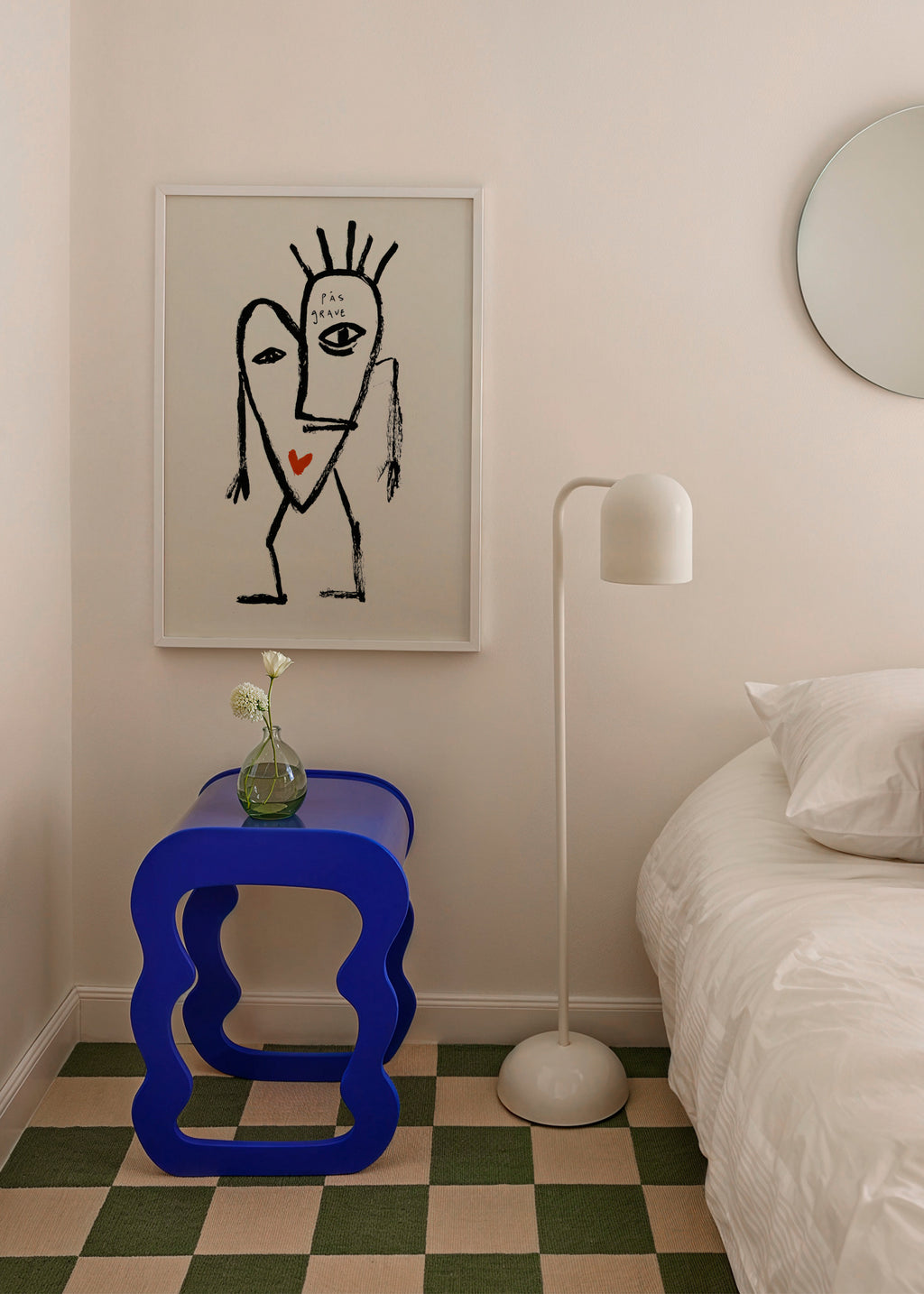 Abstract Face - Framed poster in an interior