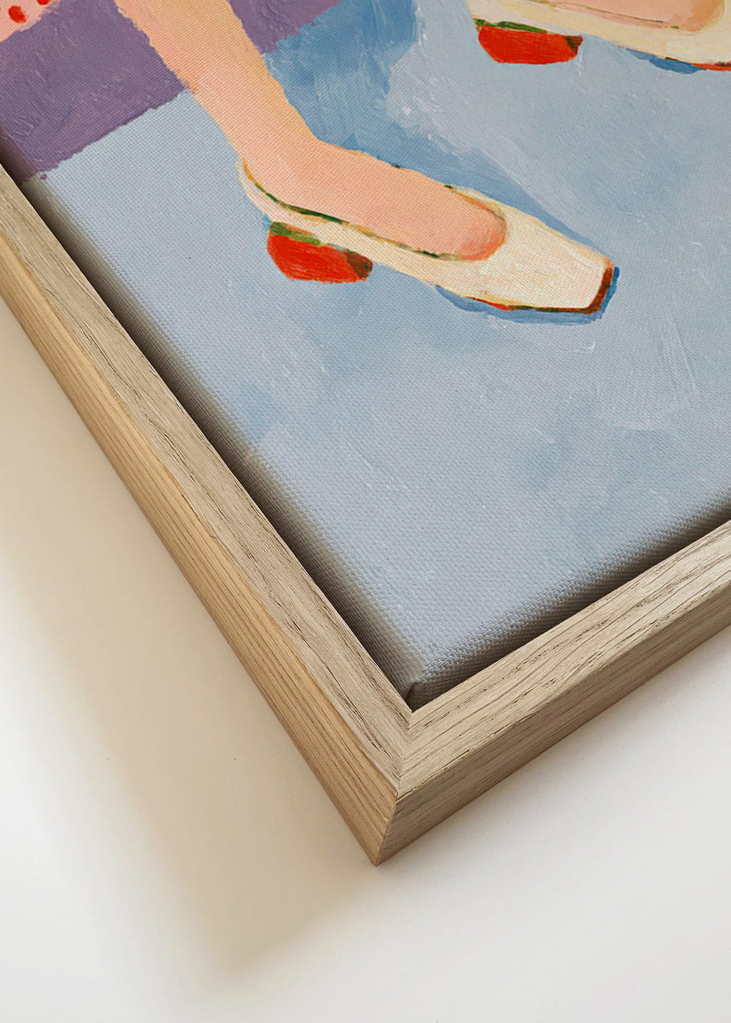 Illustration röda skor med mönstrad kjol
