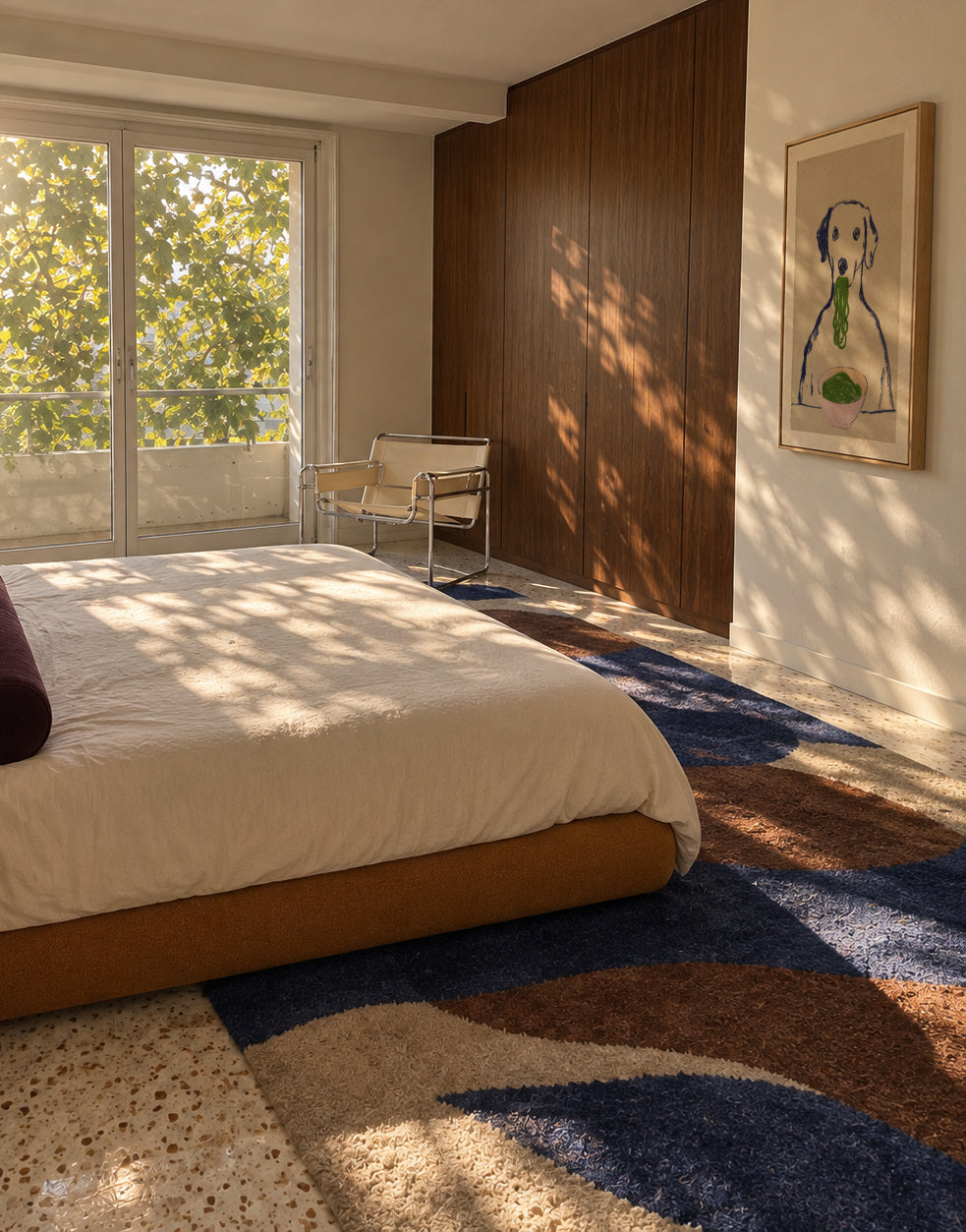 Dinner for Dogs - Framed canvas in an interior
