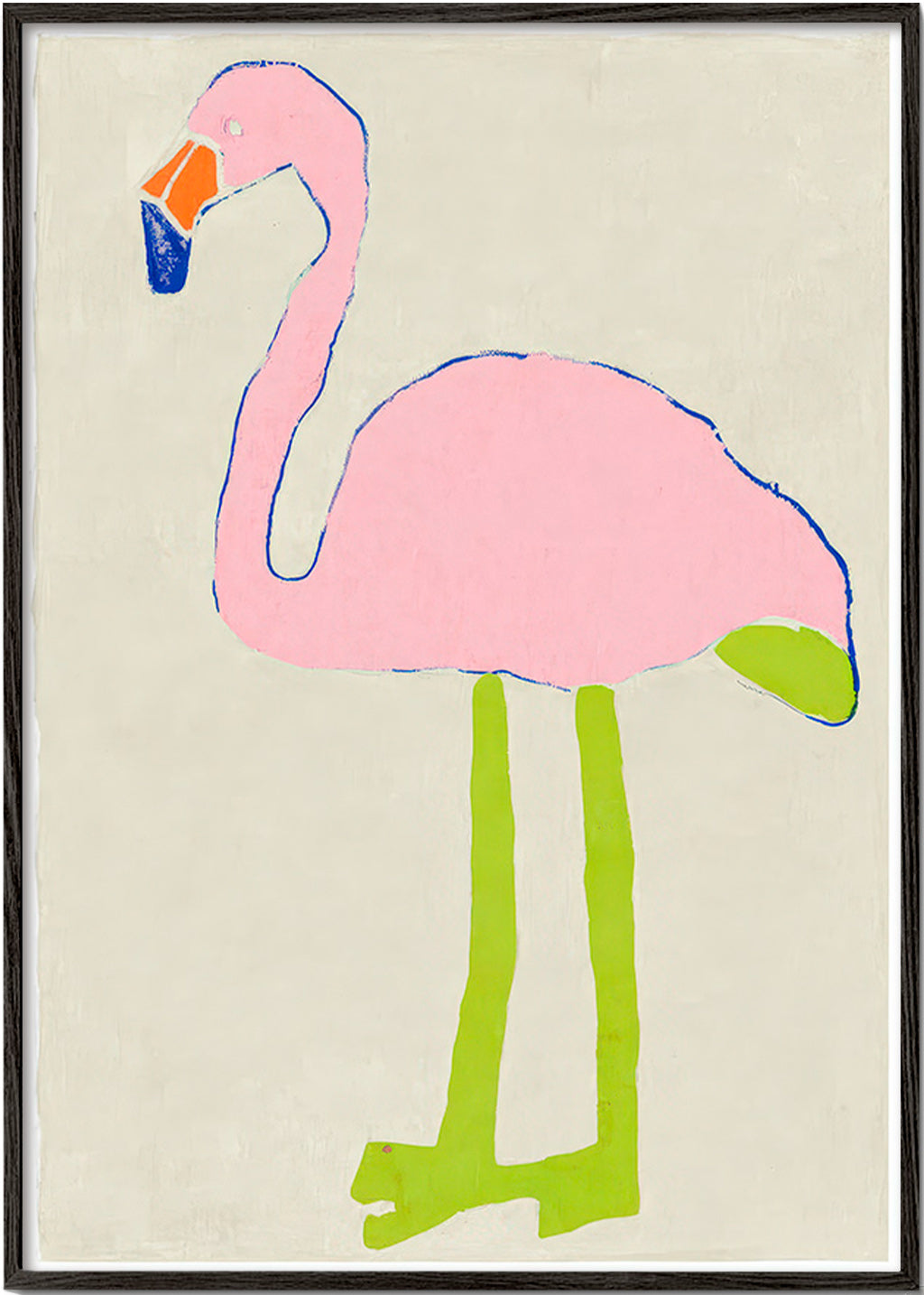 Rosa flamingo konsttryck